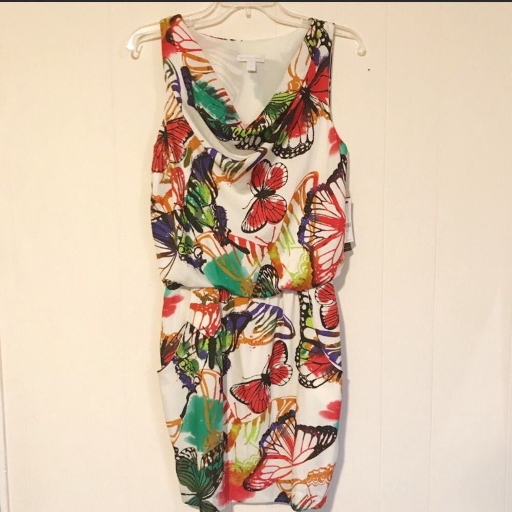 NWT New York & Company Cowl Neck Floral Dress, S
